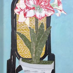 PHOENIX Floral Vase Chair Wall Art Decor Framed Canvas