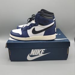 Air Jordan 1 High Midnight Navy Blue Sneakers, Size 6Y