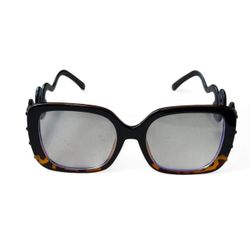 Women's Square Sunglasses with Ornate Side Arms