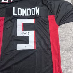 Drake London Signed Autographed Custom Jersey - Beckett Coa - Atlanta Falcons