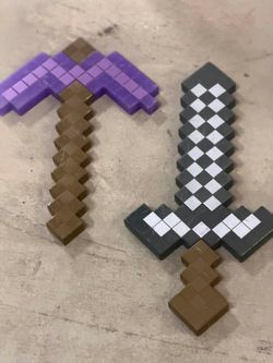 Minecraft Enchanted Pickaxe and Stone Sword Toy Set