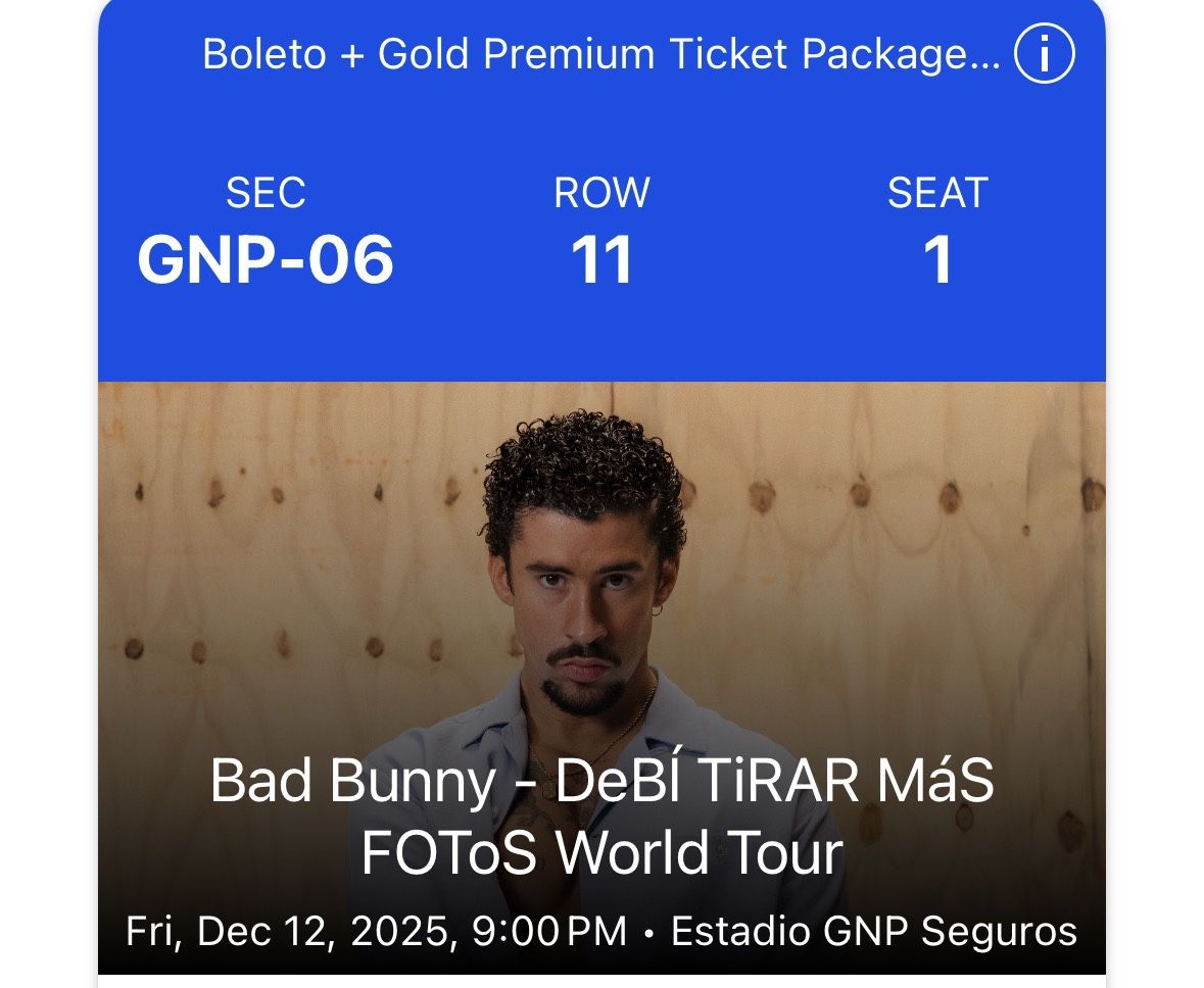 Bad Bunny Ticket