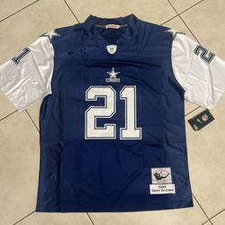 ⭐️ Vintage Deion Sanders #21 Dallas Cowboys Throwback Jersey (1995) – Mitchell & Ness