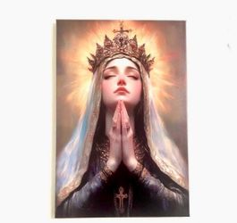 Virgin Mary Wall Art Canvas 💫Like New💫