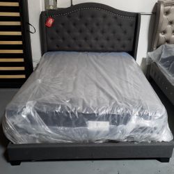 Elegant  Gray Full/Queen Bed