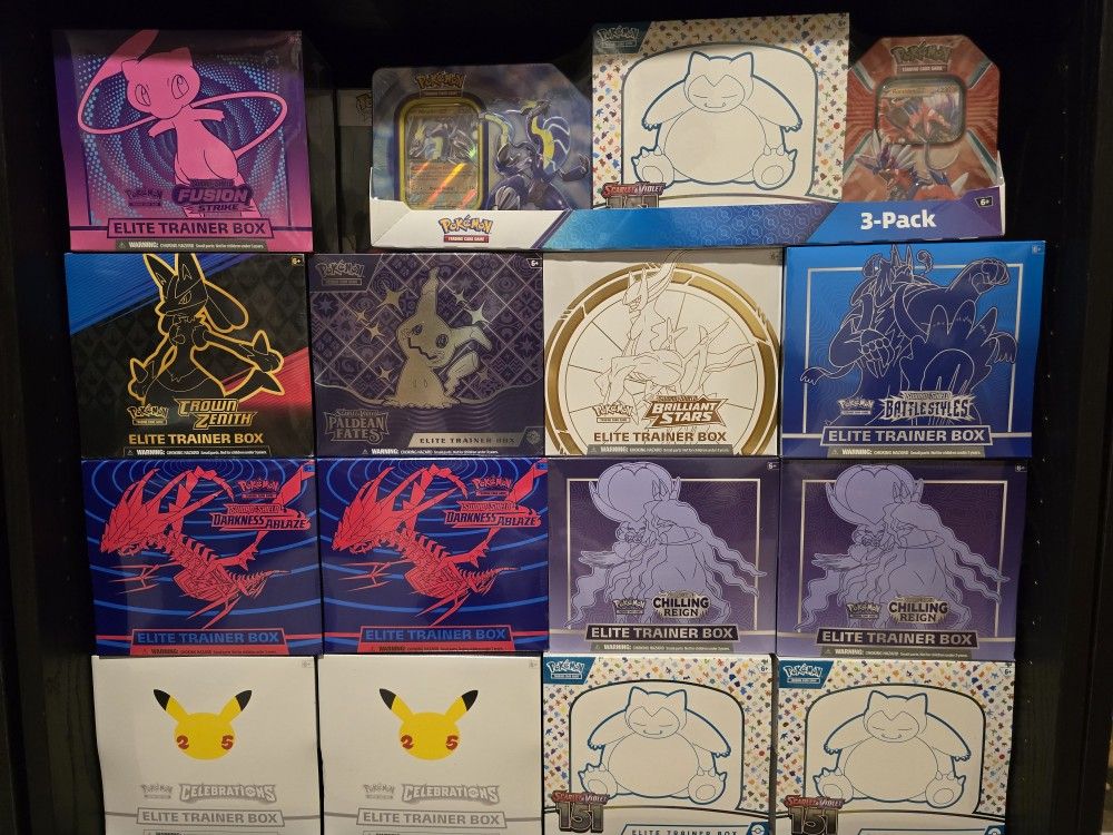 Various Pokemon Elite Trainer Box ETB (151, Celebrations, Etc.)