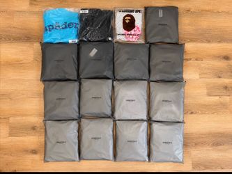 Essential,spider,bape etc all for sale lmkkkk!!!!
