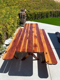 Redwood Picnic Table