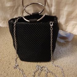 Black Beaded Purse