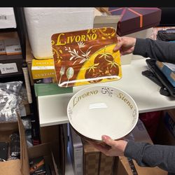 Italian Serving Set Platter And Pasta Bowl 
