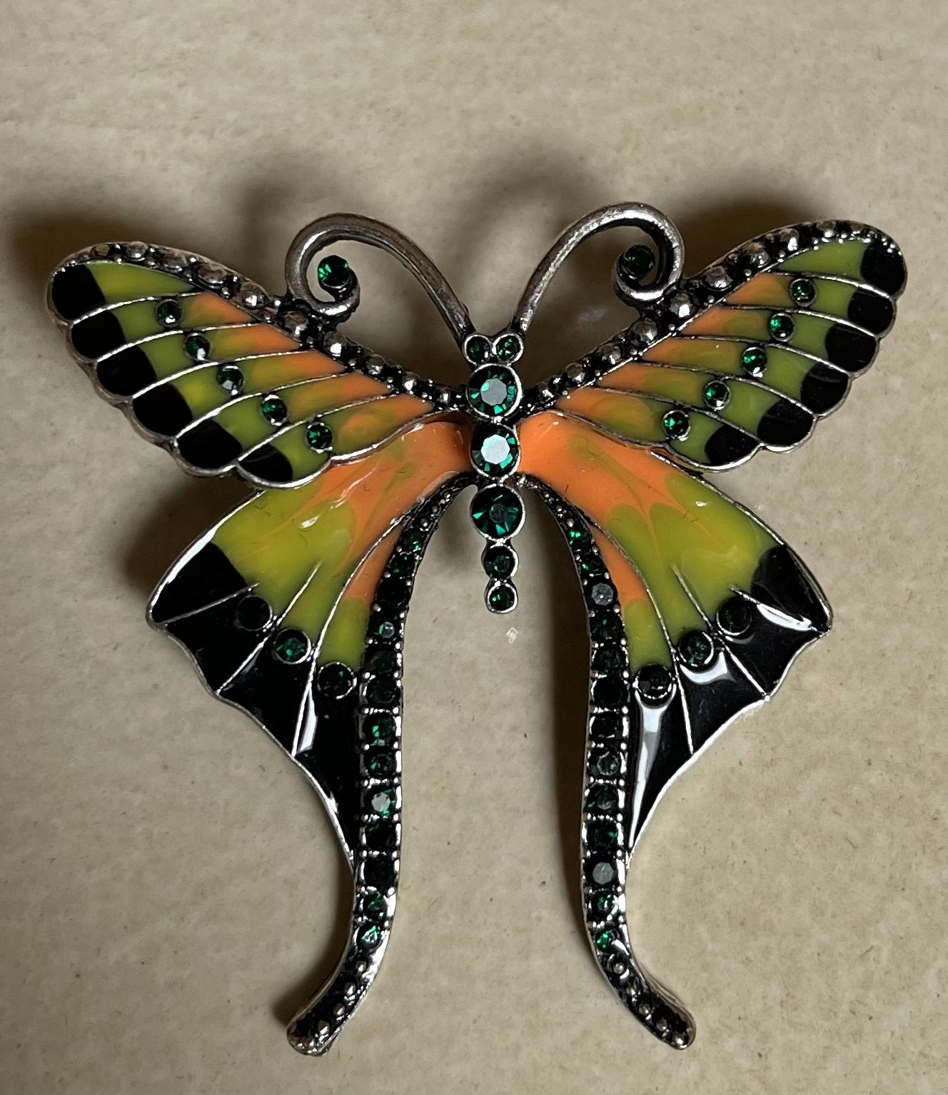 Vintage Butterfly Enamel Pin Brooch