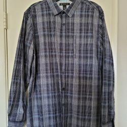 INC International Concepts Men's Plaid Dress Shirt Size L
