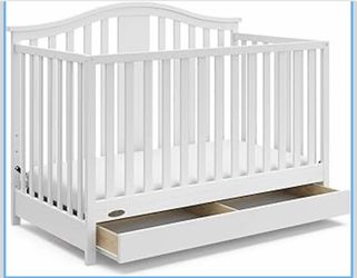 Graco Solano 4-in-1 Convertible Crib with Drawer Combo (White)