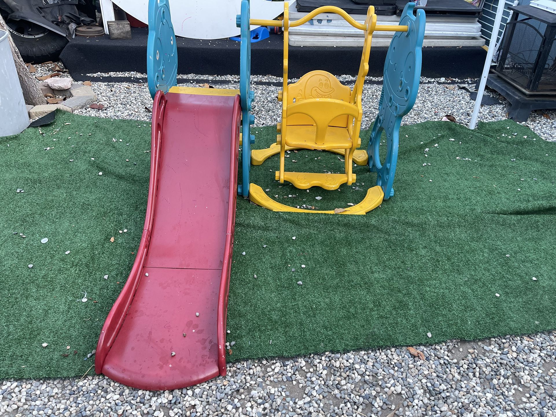 Kids Slide And Swing Set