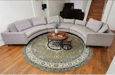 22ft curved conversation sectional sofa Like New!