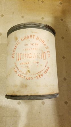 Vintage fiberboard barrel