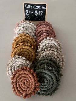 Macrame Car Coasters