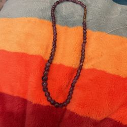 Purple Glass Bead Necklace