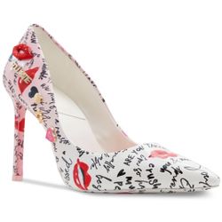 ALDO Stessy 2.0 White Love Print Stiletto Heels Women’s Size 7.5 – NIB