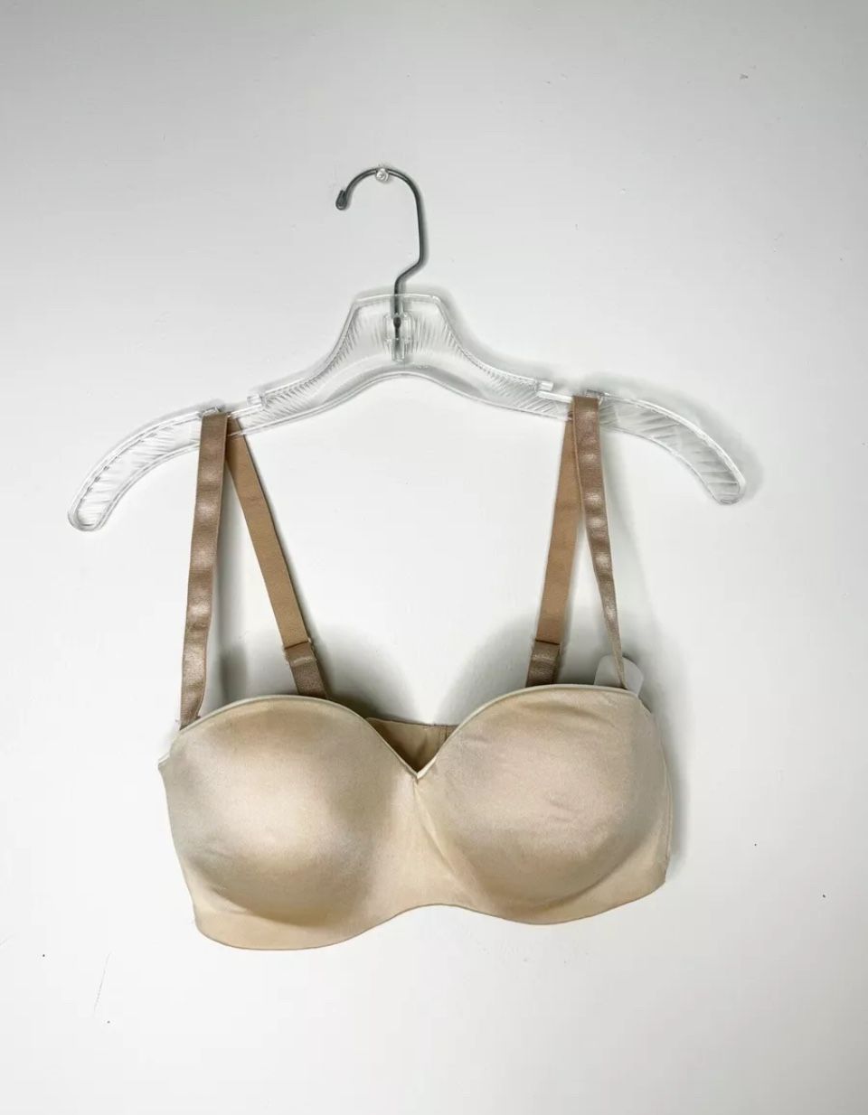 New With Tags Lillyette #0822 Nude Beige Strapless Convertible Underwire Bra 36C