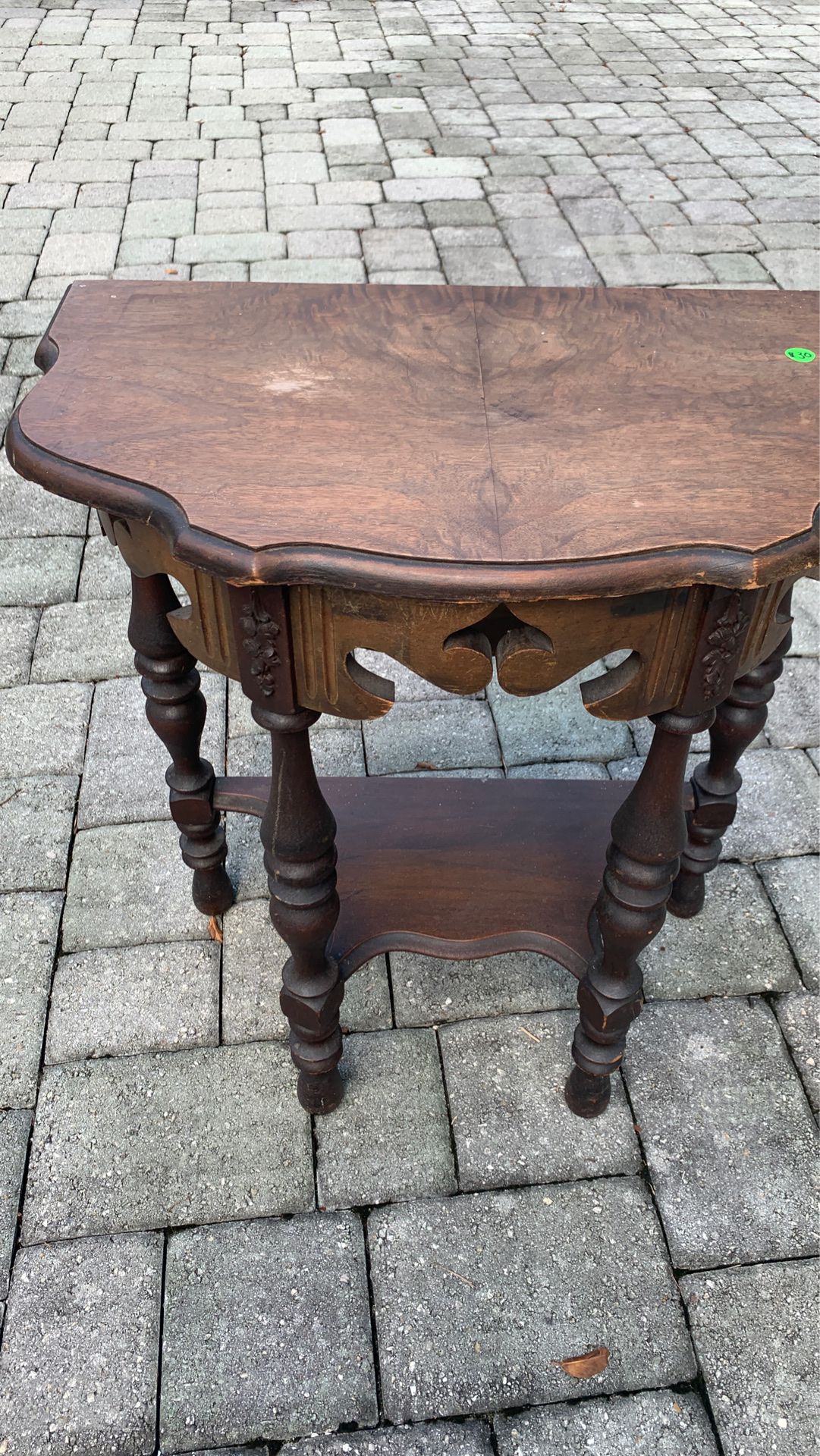 Small antique wood table