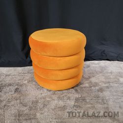 Modern Round Ottoman with Storage