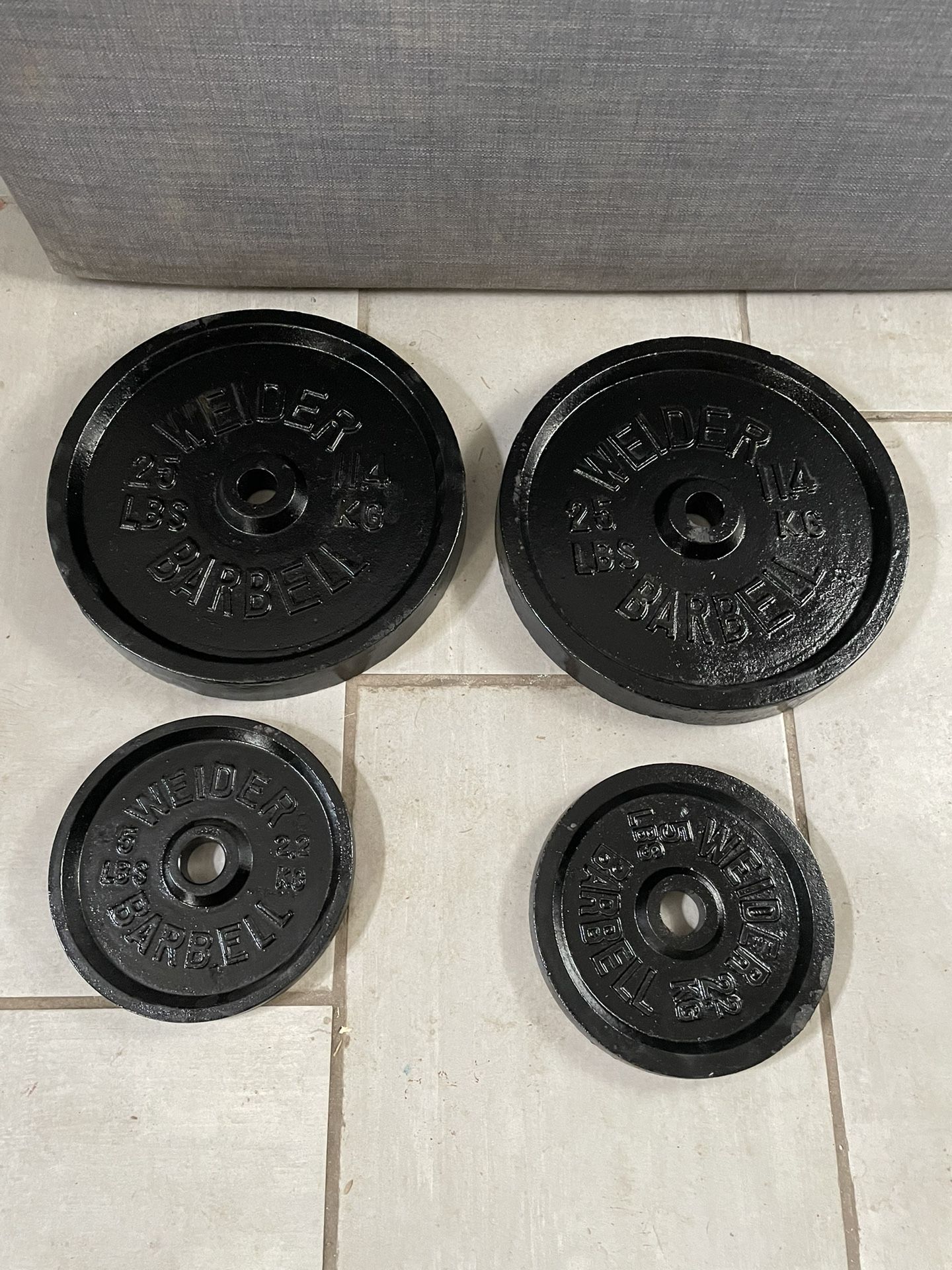 Welder Barbell Weight Plate - Set Of 2, 25 lbs, 5 lbs