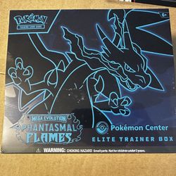 Pokémon Phantasmal Flames Pokemon Center Elite Trainer Box ETB $330 obo MEGA EVOLUTION