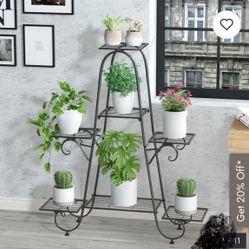 7 Tier Metal Plant Stand Bonsai Holder&Display Rack for Home Garden