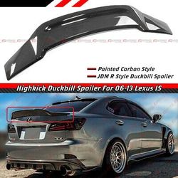 2006-2013 LEXUS IS250 IS350 ISF R STYLE CARBON LOOK DUCKBILL TRUNK SPOILER