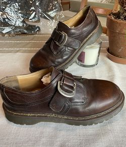 Dr. Martens 8314 Men Leather Oxford Boot/Shoe w/ D-ring Buckles and Monk Straps  Size: 11 UK / 12 U.S. Mens