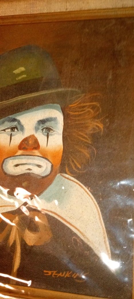Vintage Of Art Oil Paintings Of Clowns 15 X13 My Jenkins