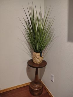Wooden Table From Ashley's, 90 $ Plant Sold Separately 20$