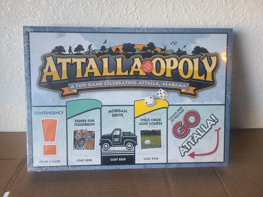 Attalla Opoly Monopoly Board Game.