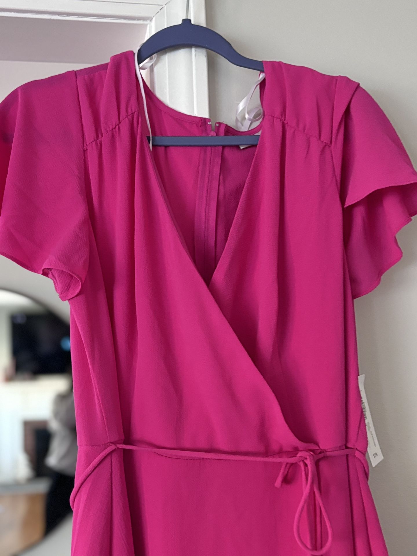 Bright Pink Wrap Dress
