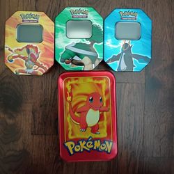 Empty Pokemon Trading Card Tins