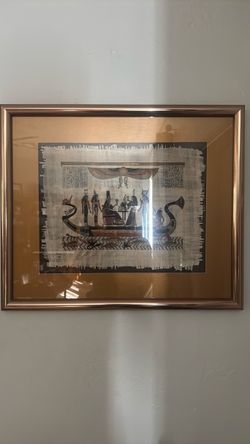 Framed Egyptian Papyrus Art
