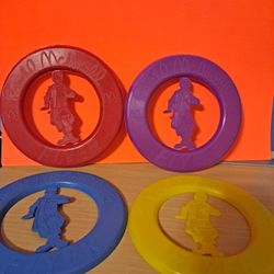 McDonald's  Frisbee  Ronald McDonalds Flyer Cira 1980 Set Of 4-$8.00