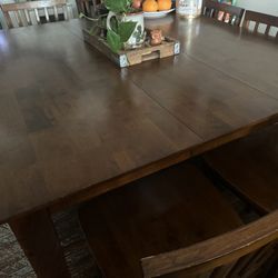 Brown Extendable Dining Table 