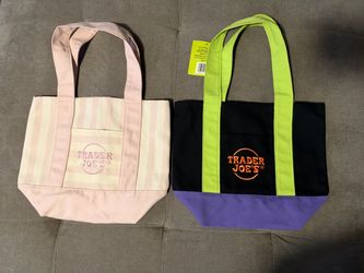 Trader Joe's Mini Canvas Tote Bags – Set of 2