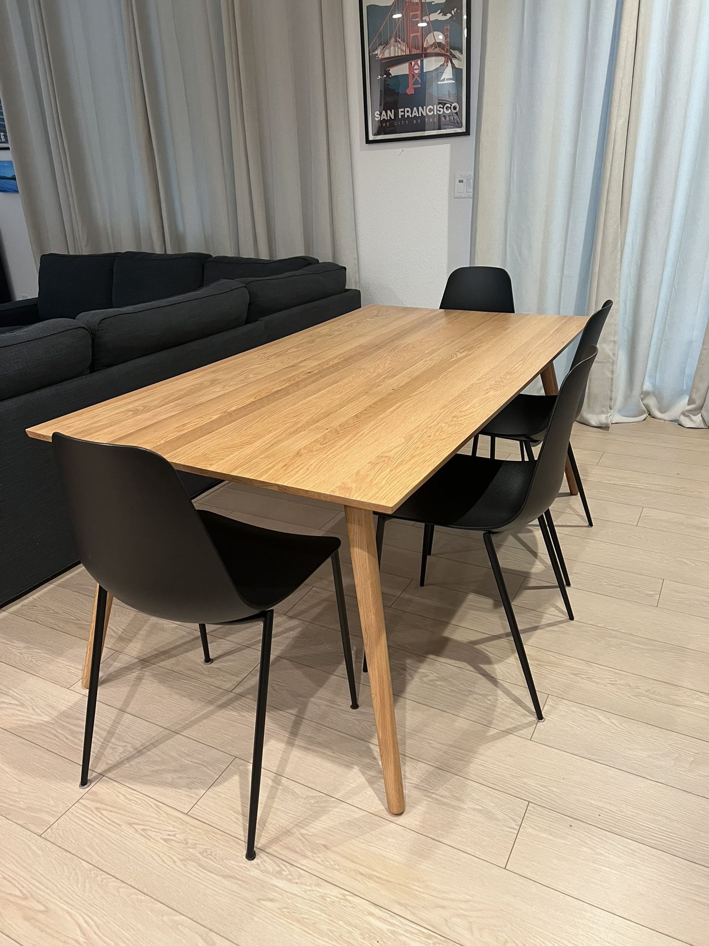 Article Dinning Table and Chairs 