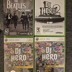 Xbox 360 Games DJ Hero 1+2, Rockband [Beatles]