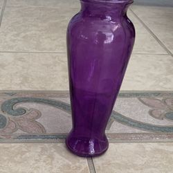 Vase violet 8x3” purple