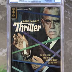 Boris Karloff Thriller #1 (1962) CGC 8.0 — Gold Key Karloff Photo Cover