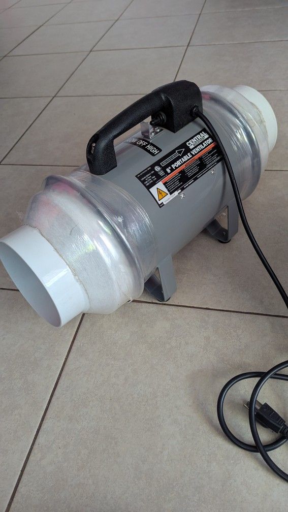 Portable Ventilator 8 Inch w/ 2 (8" to 6 Inch Reductors)