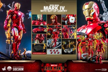 Hot Toys QS021 Iron Man Mark IV Suit-Up Gantry 1/4 Scale Set