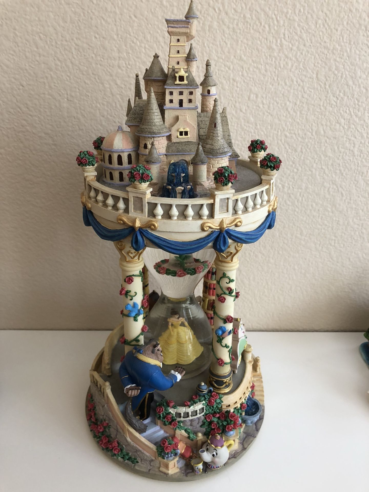 Disney Beauty and the Beast Hourglass Snow Globe