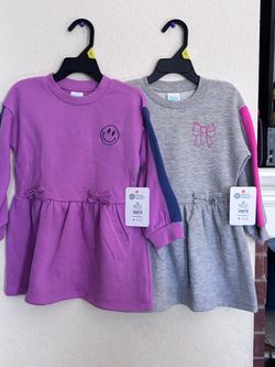 Toddler Girl Sweatshirt Dresses Size 3T – Set of 2