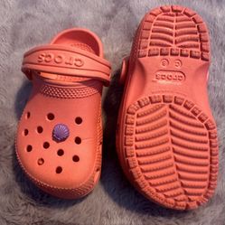 Pink Salmon Crocs Baby