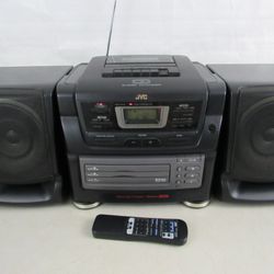 JVC PC XC7BK Portable Stereo Cassette, 3 CD Player & Remote


